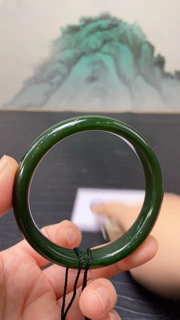 未镶嵌手镯和田玉（碧玉）冬**雪61+