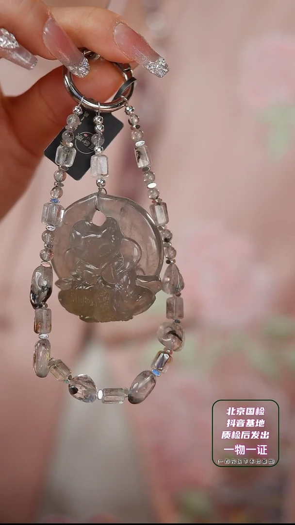 【闪购商品】水晶挂件未镶嵌E1059  狐狐黑银泰