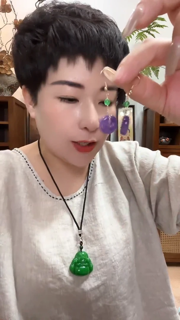 合金翡翠耳饰144