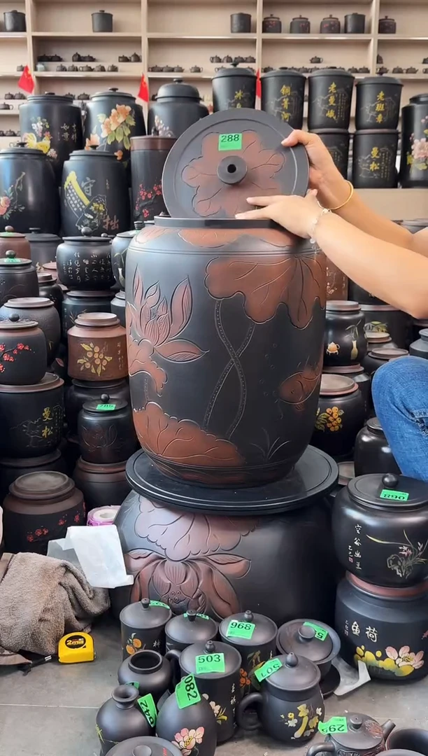 罐瑕疵水缸 36升 荷花 288