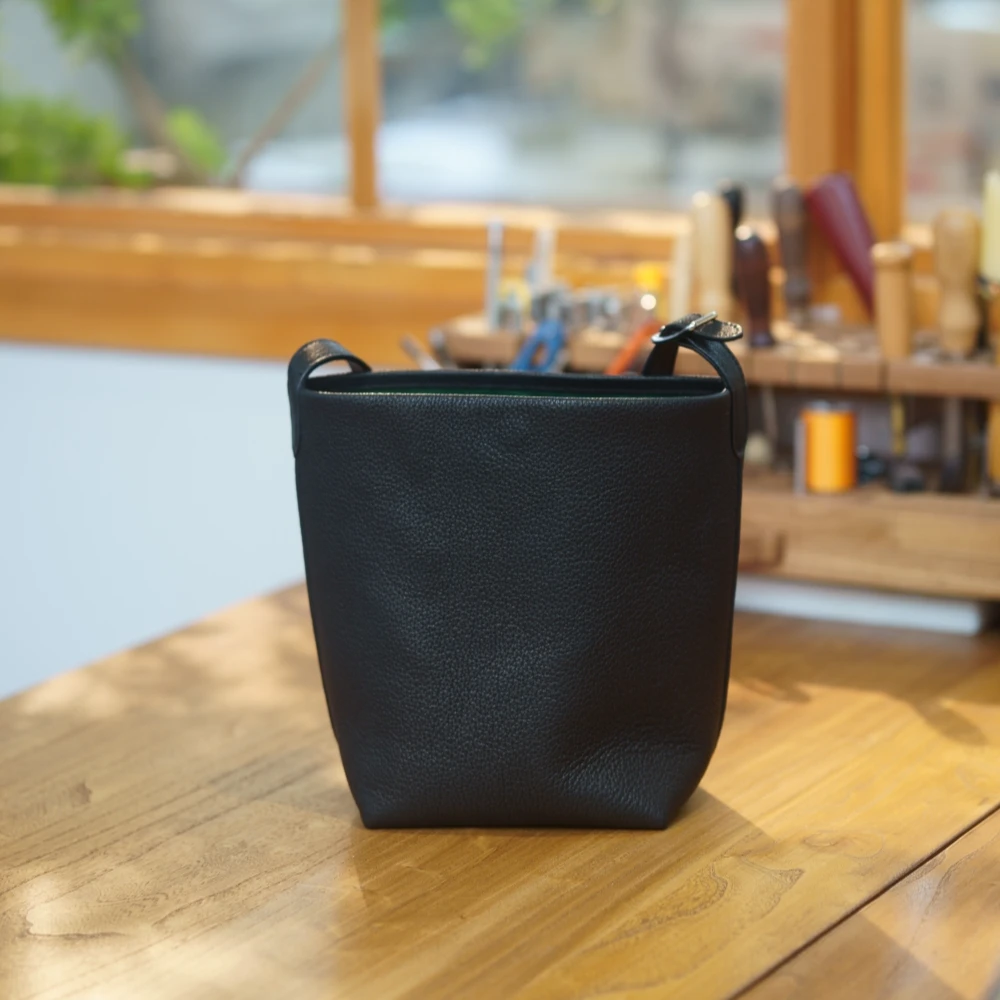 鹿皮小号水桶包可斜挎包单肩包极简背包时尚女士鹿皮小水桶