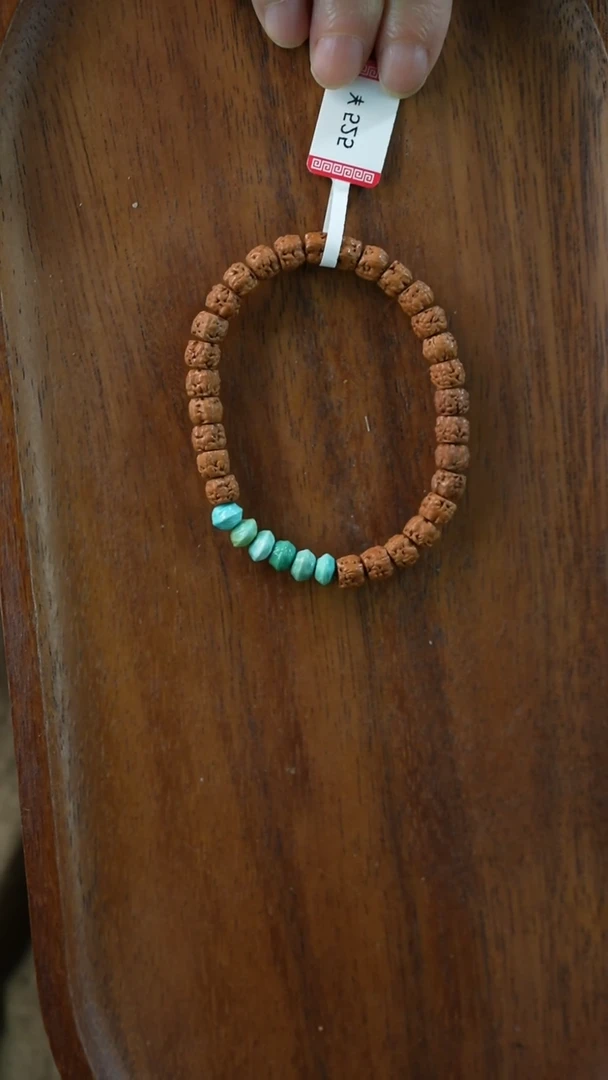 手串菩提未镶嵌湖北原矿绿松石YXH-031