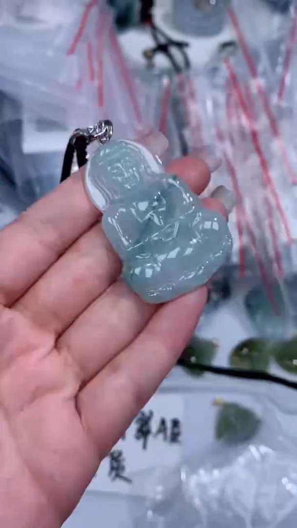 翡翠银S925镶嵌颈饰吊坠