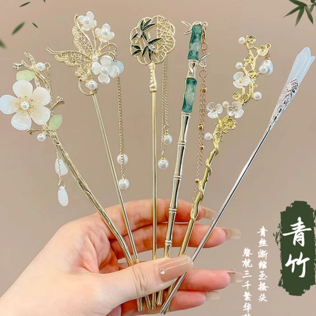 发簪对对碰丨新中式古风簪子女汉服马面裙配饰发钗高级感盘发钗子