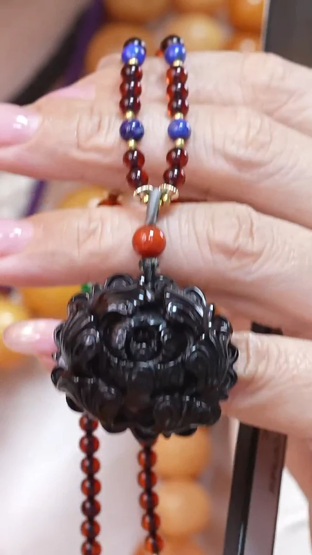 琥珀颈饰未镶嵌8166天然蜜蜡珠宝奇石云端妖孽全部保真