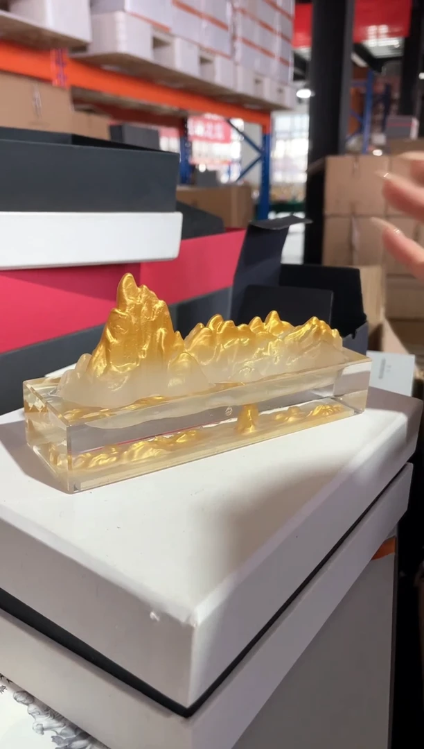 【闪购商品】九河烟雨山云琉璃摆件