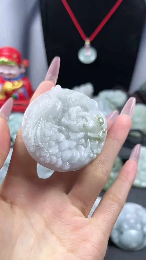 【闪购商品】翡翠颈饰未镶嵌凤凰牡丹