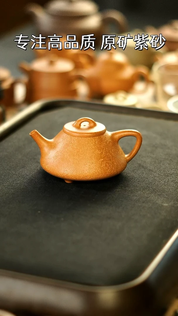 茶壶紫砂俺****.子冶 全手工 老宕口黄金段 鱼化龙 容量150cc