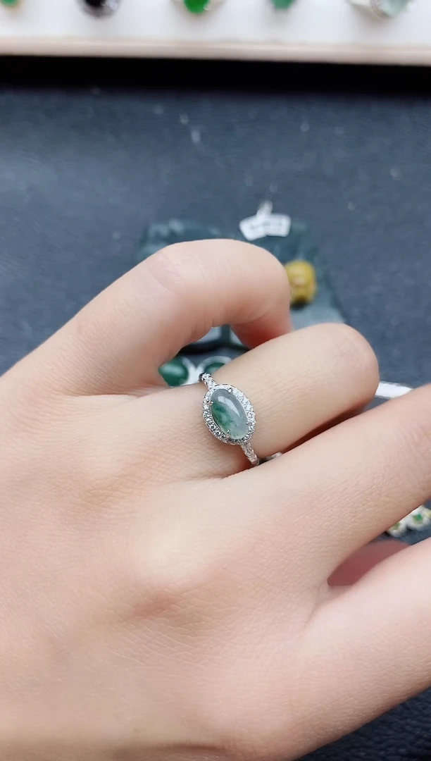 【闪购商品】翡翠戒指银S925镶嵌11111