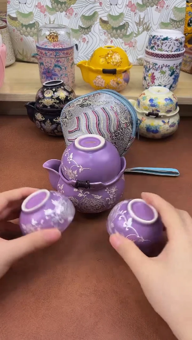 陶陶瓷茶具摆件旅行套组