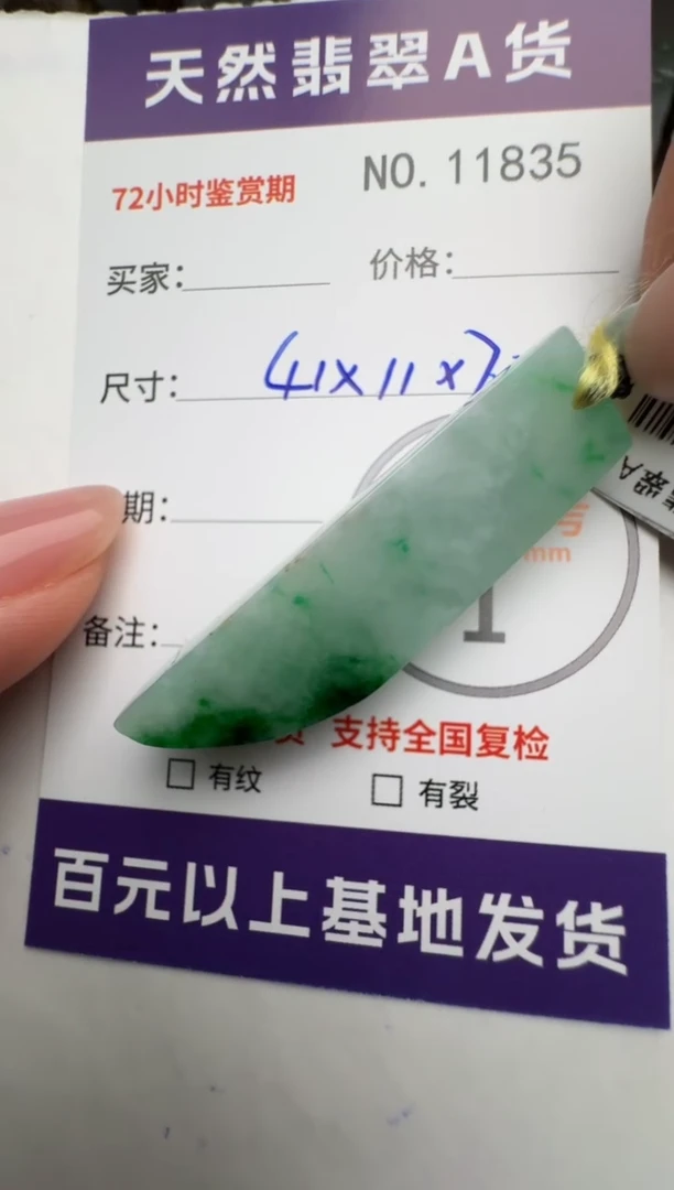 【闪购商品】翡翠颈饰未镶嵌原石11835