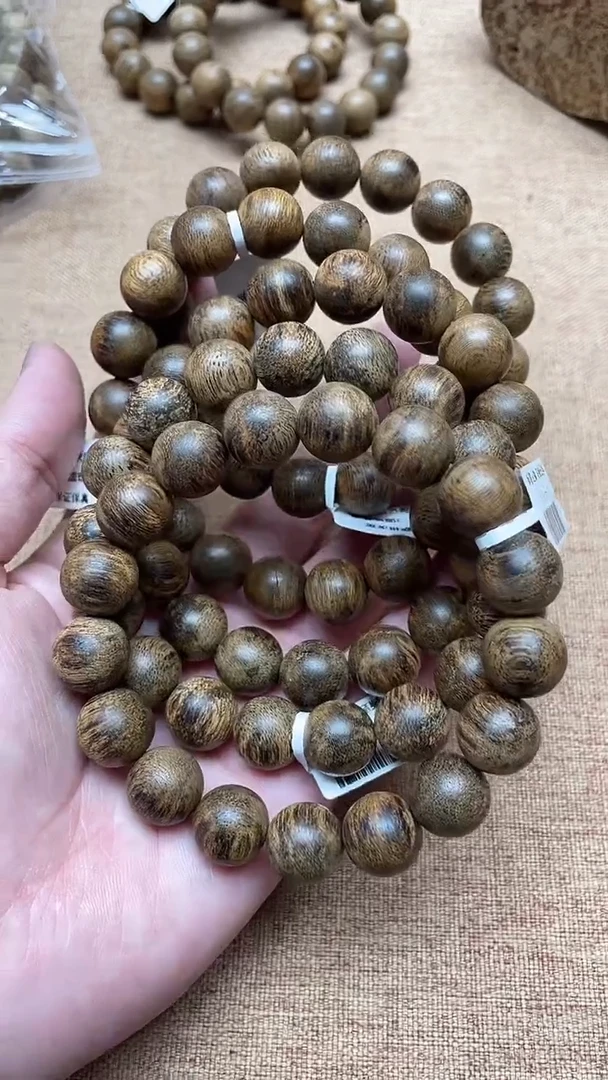 沉香手串菩萨棋虎斑1.3圆珠单圈多样性发其一