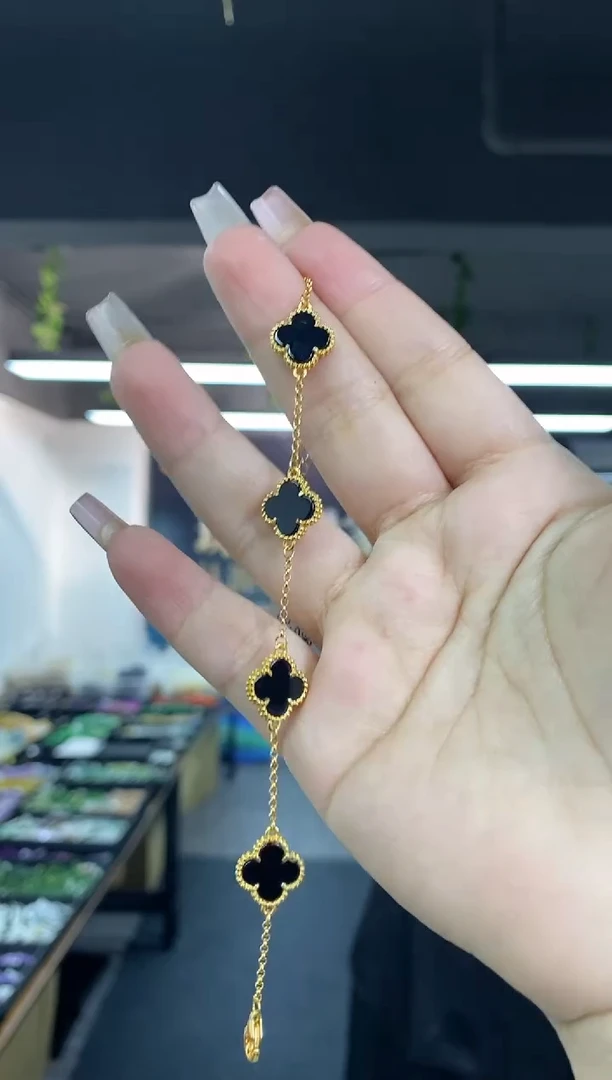 玛瑙/玉髓手链银S925镶嵌多样性发其一颜色微差