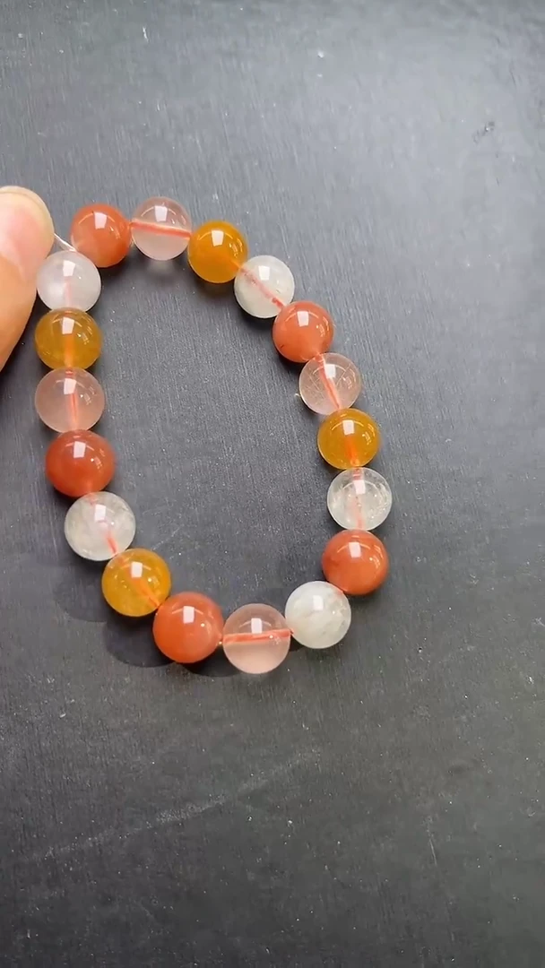 未镶嵌手串水晶彩兔毛手串11m+ M24126