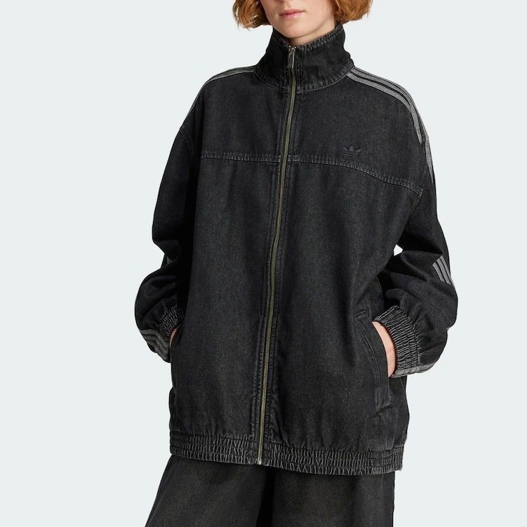 adidas/阿迪达斯三叶草纯棉牛仔立领运动宽松夹克外套JY2897
