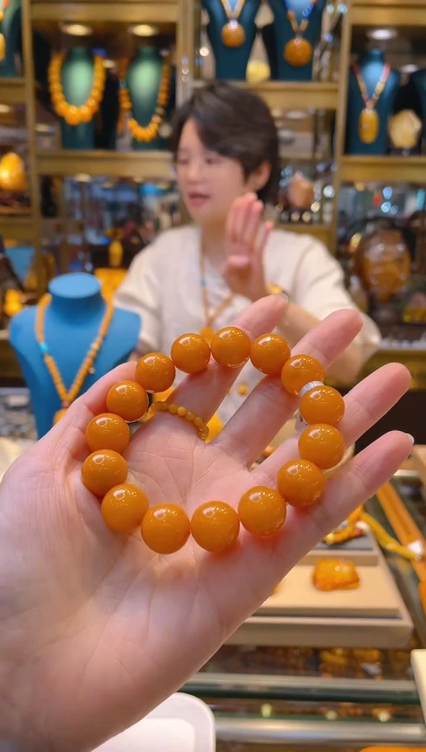 【闪购商品】蜜蜡手串未镶嵌7@@SJ50112006