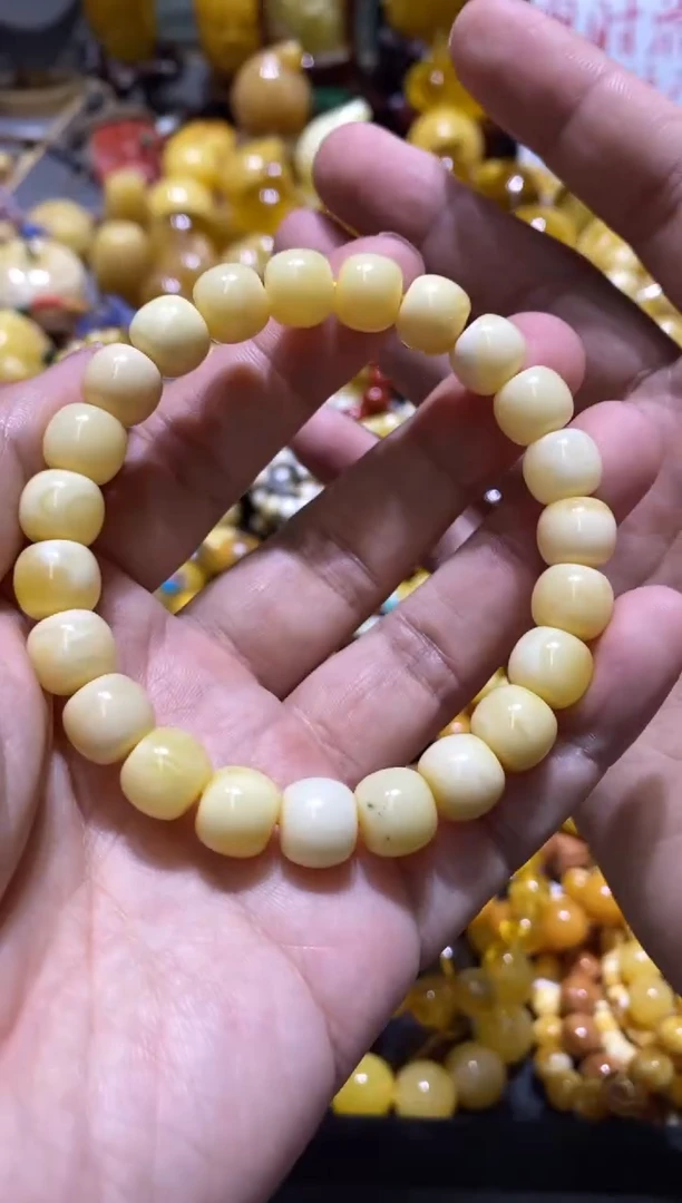 裸石蜜蜡未镶嵌精工老型手串