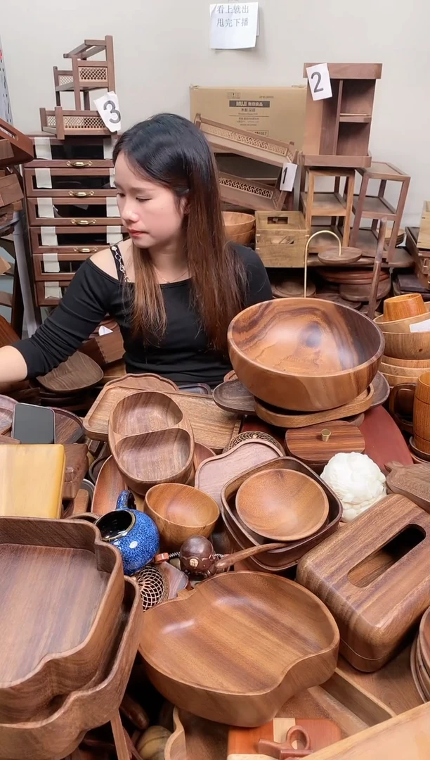 木 南美胡桃木碗25*10cm  内销  A