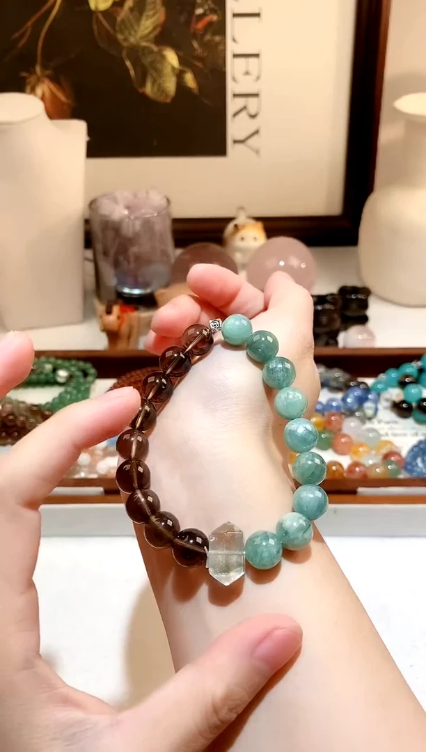 未镶嵌蓝晶石1绿蓝晶石茶晶diy手串 多样性发一