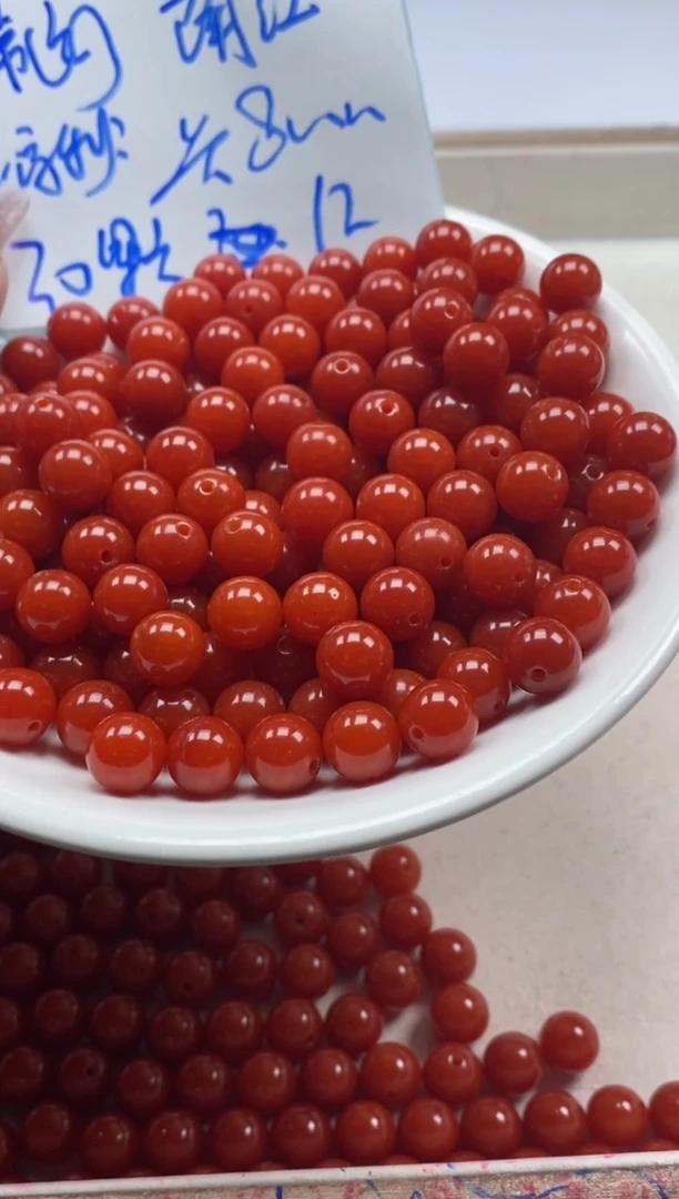 【闪购商品】南红玛瑙颈饰未镶嵌w2185满肉南红8mm*30颗
