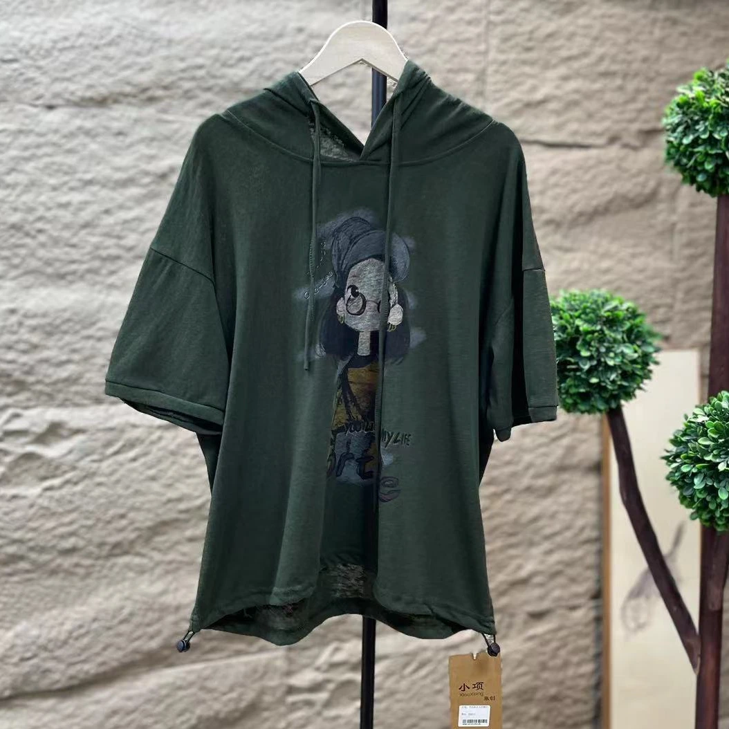 9417新款春夏休闲减龄印花显瘦百搭上衣T恤