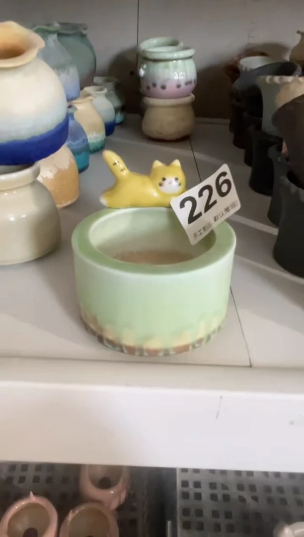 瓷片陌*226知木小芳花盆