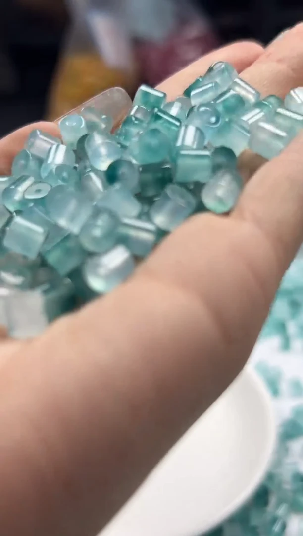 玛瑙/玉髓颈饰未镶嵌w2955高冰老蓝水管珠6*5mm*20颗