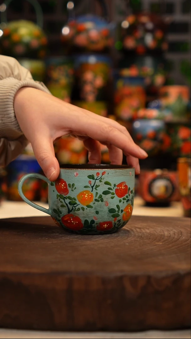 油画   釉下彩   杯子