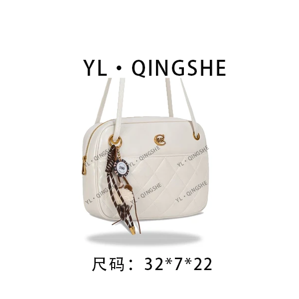 【依琳定制】女士潮流时尚经典气质手拎单肩包GQ-7736-米杏