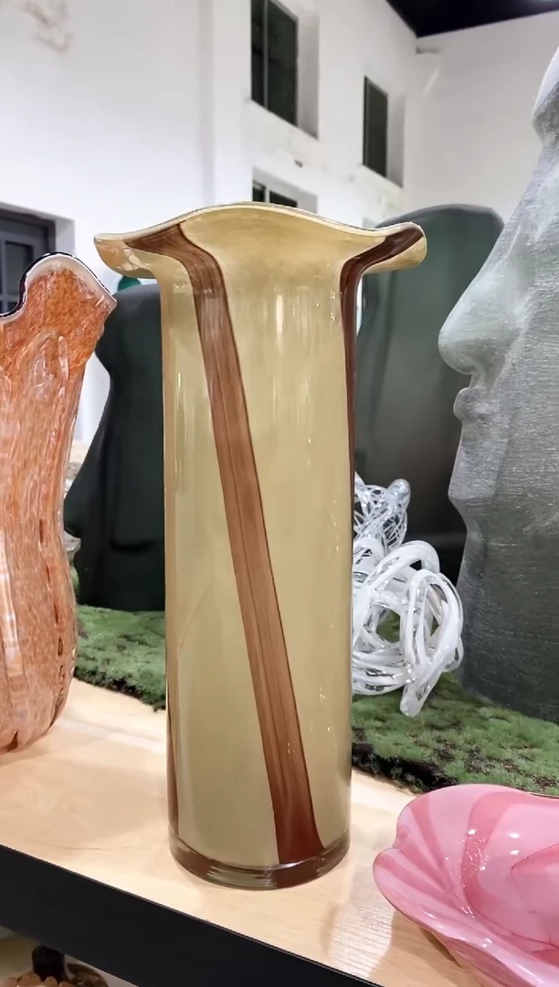 慕忆家手作琉璃花瓶瑕