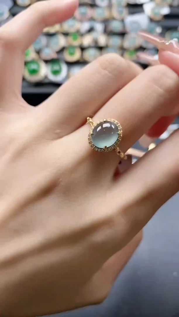 【闪购商品】翡翠戒指银S925镶嵌51511