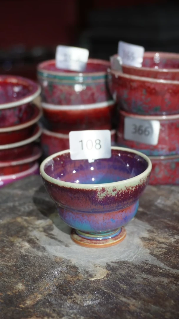 摆件陶精品窑变钧瓷茶器