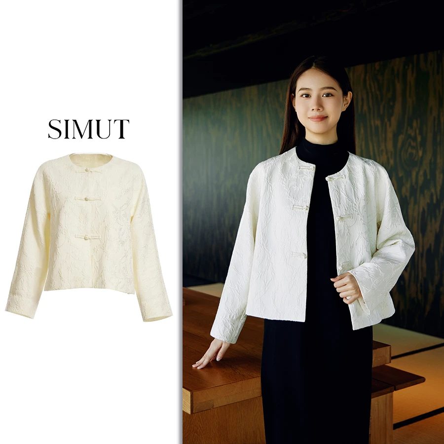 SIMUT思慕缇新中式提花外套时尚百搭SW104433
