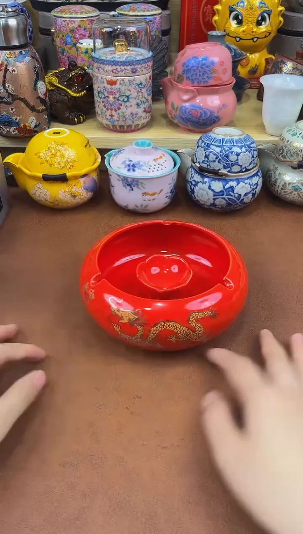 陶瓷茶具摆件旅行套组