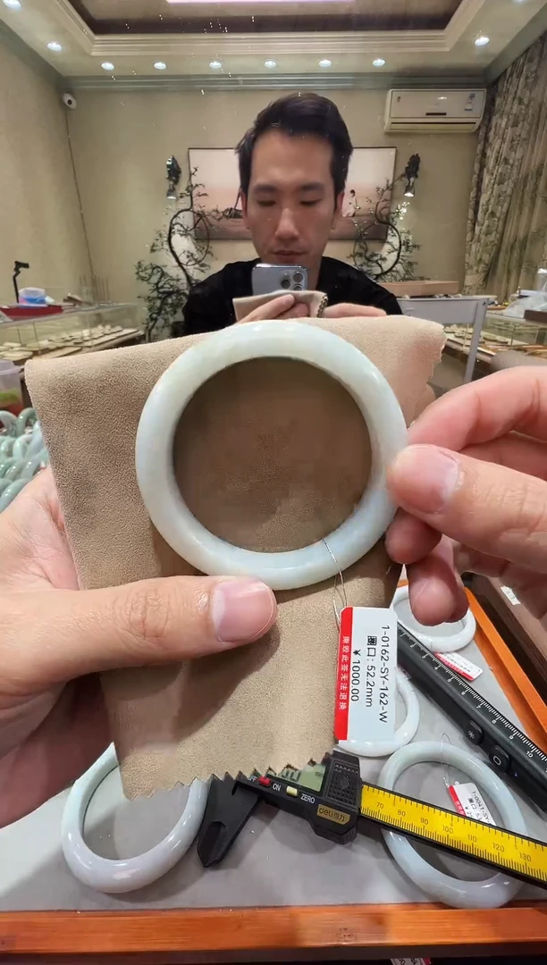 纯天然缅甸A货翡翠手镯52-53mm-1-162号