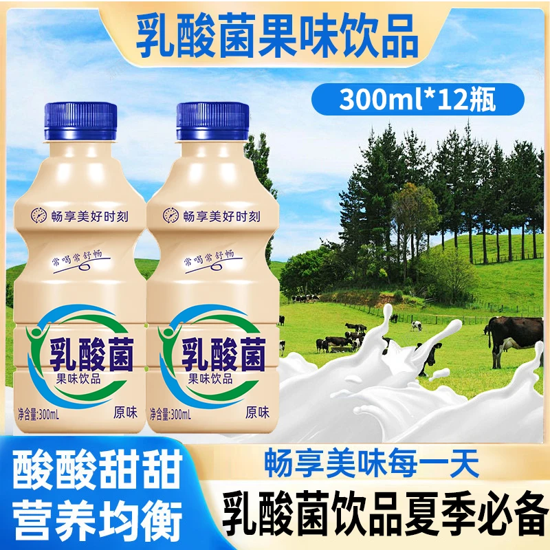 乳酸菌厂家批发300ml*12瓶新日期风味酸奶早餐饮品整箱养胃饮料