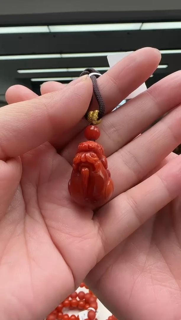 南红玛瑙吊坠未镶嵌瓦西貔貅吊坠