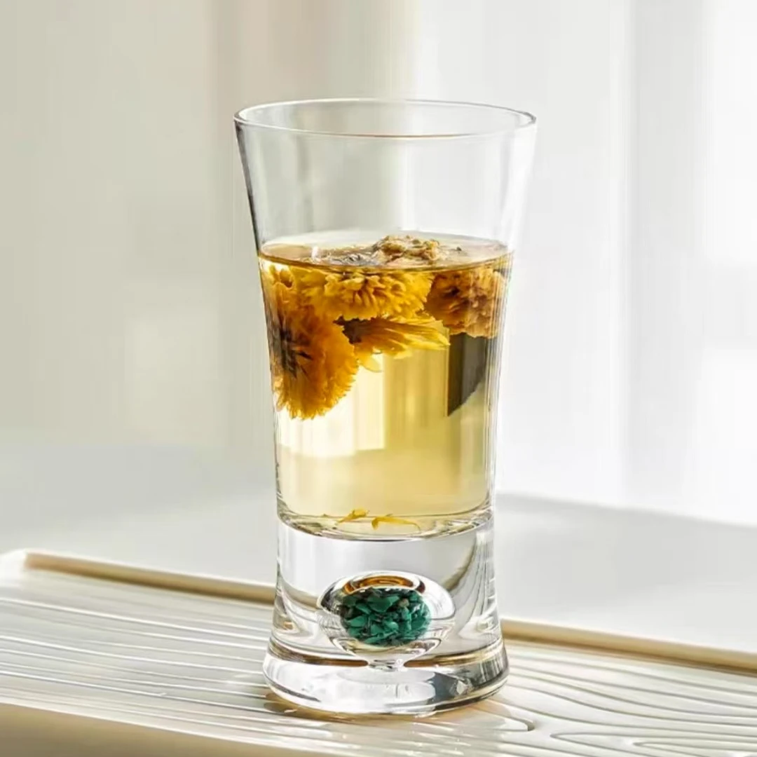 瓷韵优品 透明高硼硅玻璃绿松石玻璃茶杯水杯可乐杯喝水杯-4943