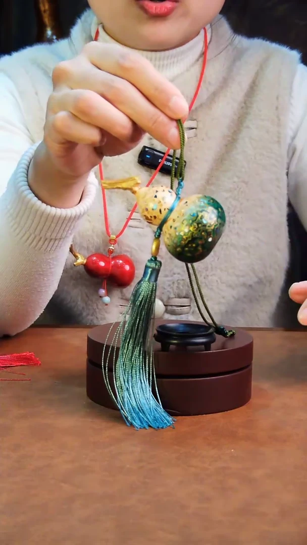 【闪购商品】330直播一物一图大漆酒葫芦送底座送挂绳