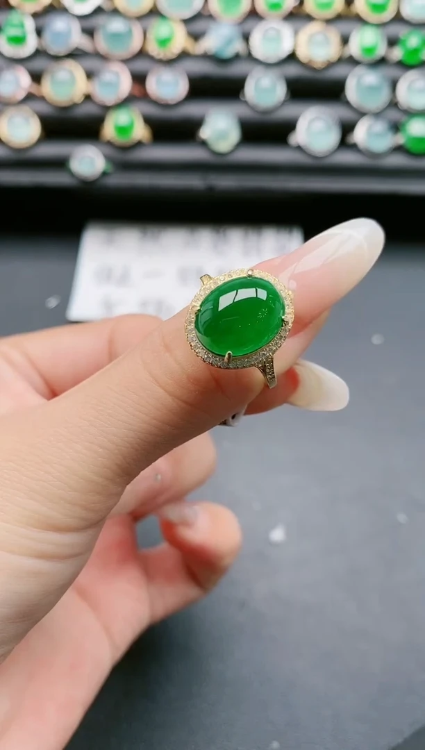 【闪购商品】翡翠戒指银S925镶嵌1111