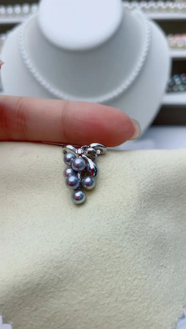 海水珍珠银S925镶嵌颈饰W12