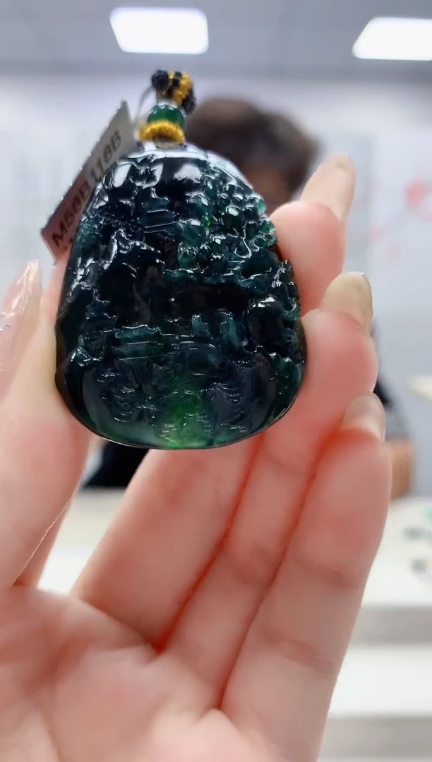 未镶嵌定制翡翠4688jw-毛货挂件108