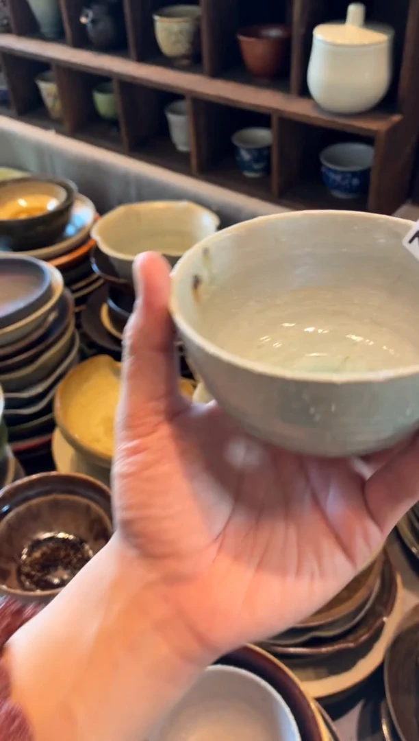餐具吃***丝92  微瑕粗陶灰米饭碗1个