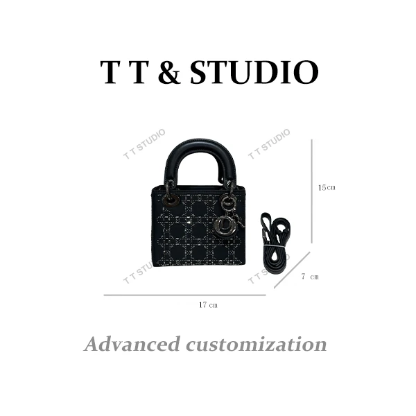 【TT Studio】ZT-D7233-水钻黑 RAIN.CUN时尚简约腋下斜跨轻奢女包
