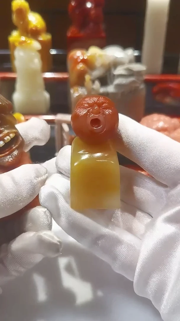 寿山石印石卡通印章2