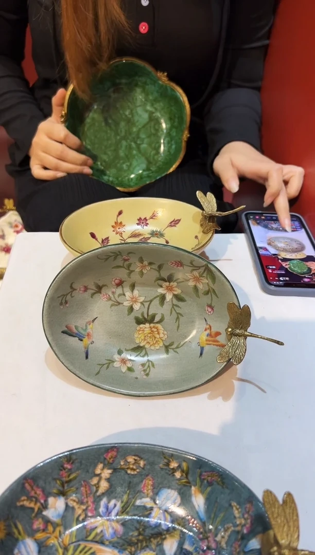 陶瓷手工陶瓷手绘果碟