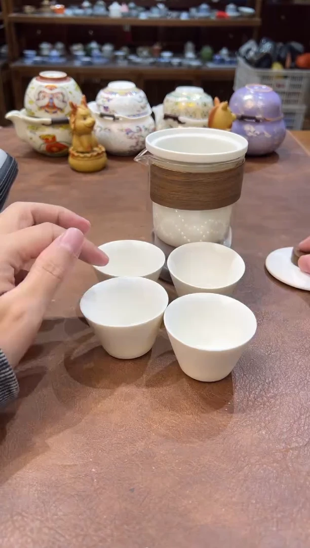 真的很便宜会开片的旅行茶具
