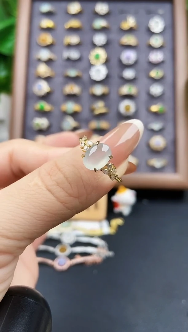 银S925镶嵌戒指翡翠21