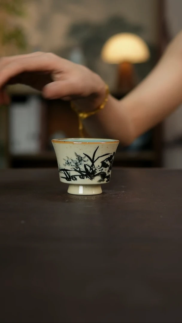 杯景德镇陶瓷杯碗柴烧多人微瑕