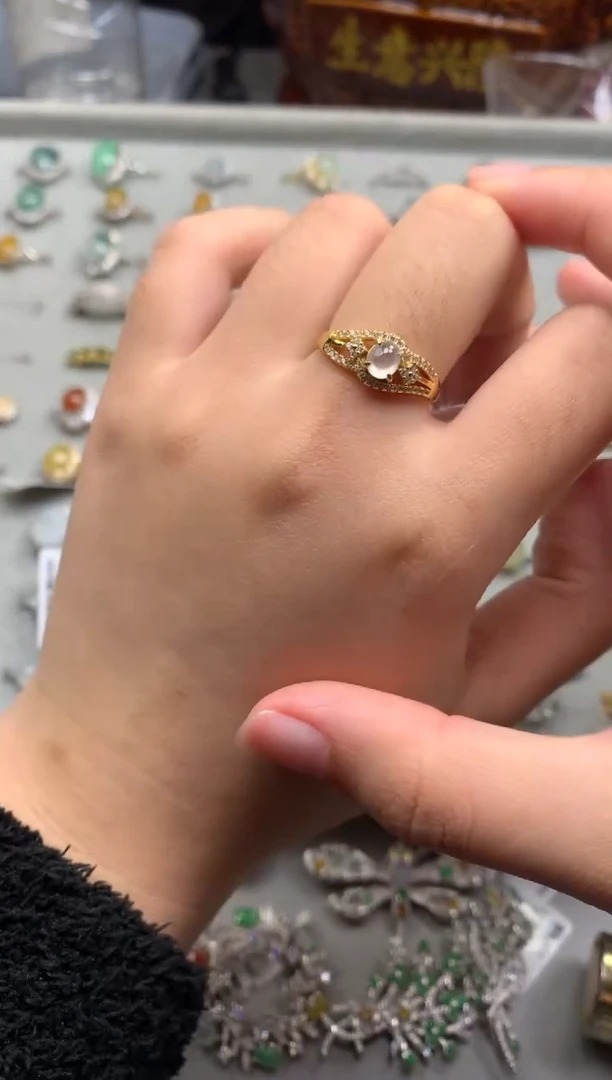 银S925镶嵌戒指翡翠21